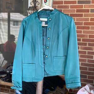 Ladies faux leather jacket